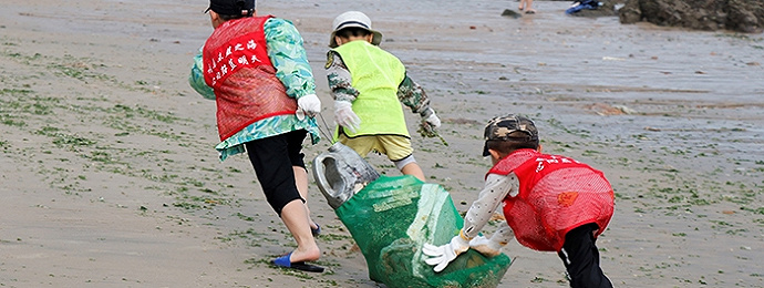 仁渡海洋发起2020年“三地同心护海洋”联合净摊行动